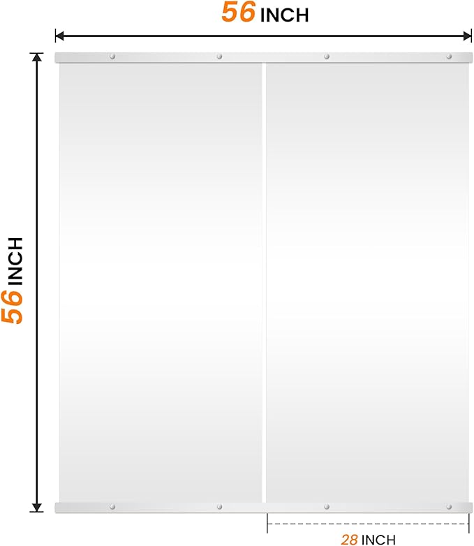 Home Gym Mirror for Wall, Mirror Full Length, Glass Frameless Body Large Mirror - Image 7