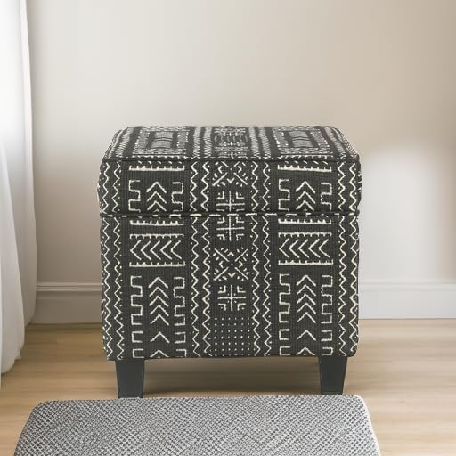 Homepop Home Decor | K7342-F2267 | Classic Square Storage Ottoman - Image 2