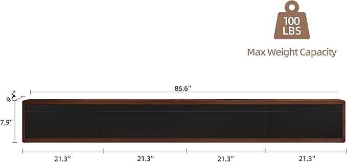 Floating TV Stand Matte Finish, Floating TV Console, Under TV Shelf - Image 2
