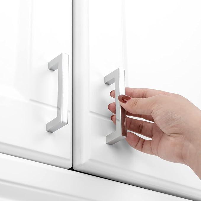 KOOFIZO 30-Pack Solid Square Bar Cabinet Handle - Image 3
