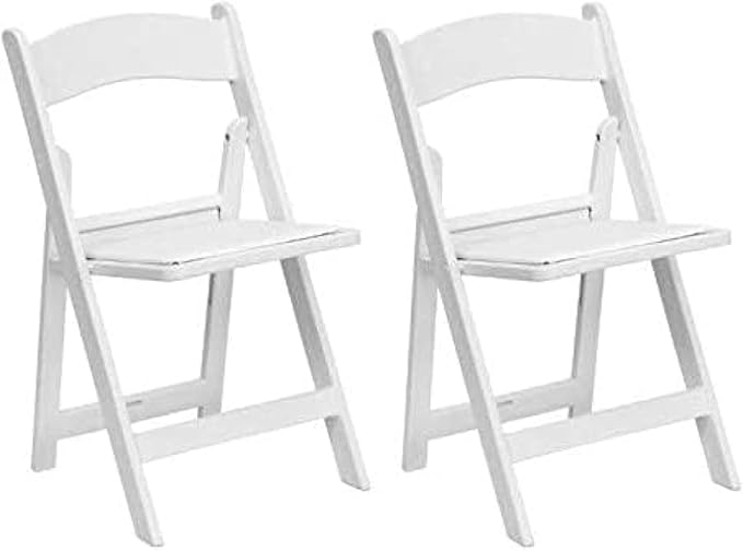 TentandTable White Resin Folding Chairs by TentandTable