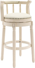CozyRain Bar Stools Modern Swivel Barstools, Kitchen Counter Genuine Leather by CozyRain