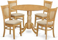 East West Furniture DLVA5-OAK-C 5 Piece Kitchen Table & Chairs Set Includes a by EastWestFurniture