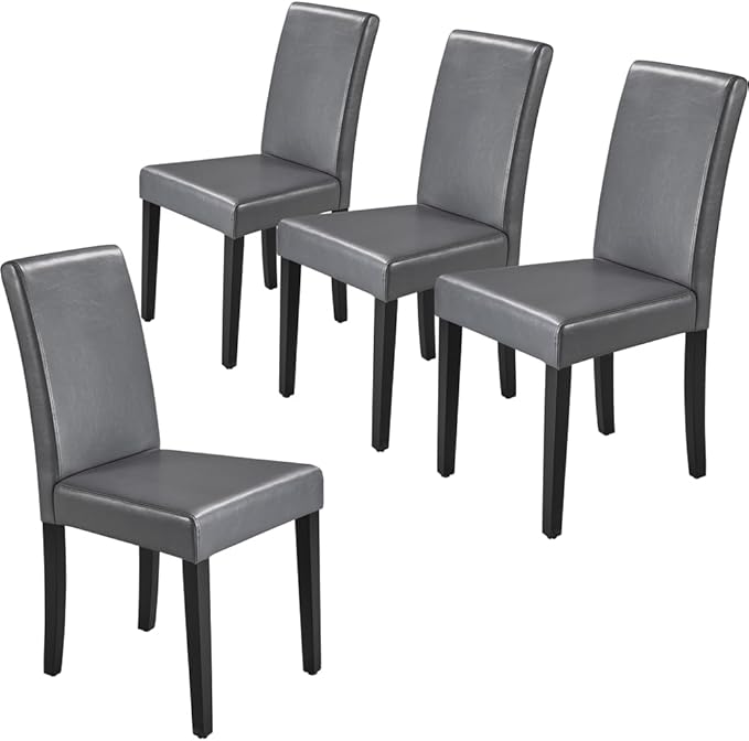 Yaheetech Dining Chairs Set of 4 PU Leather Upholstered Parsons Dining Chairs by Yaheetech