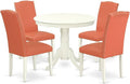 East West Furniture ANEN5-LWH-78 5 Piece Modern Dining Table Set Includes a by EastWestFurniture