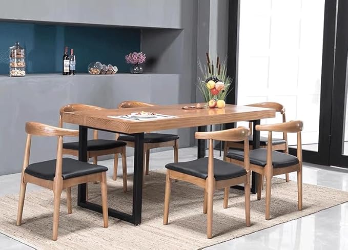 Solid Wood Dining Table Modern Minimalist Durable Stylish - Image 4
