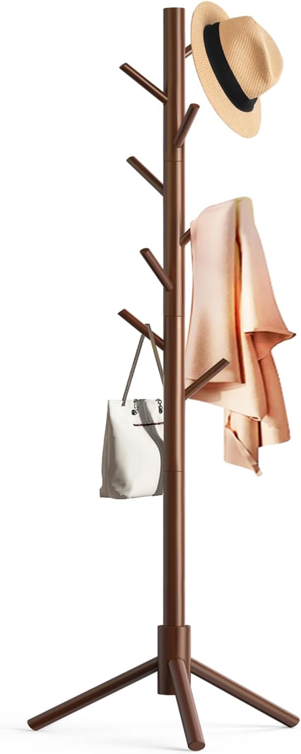 Wooden Coat Rack Stand, Freestanding Coat Rack by Aliphonbyningge_ysHOME