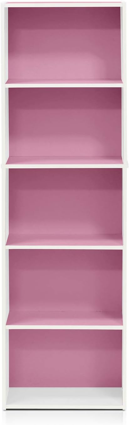 Furinno 5-Tier Reversible Color Open Shelf Bookcase - Image 8