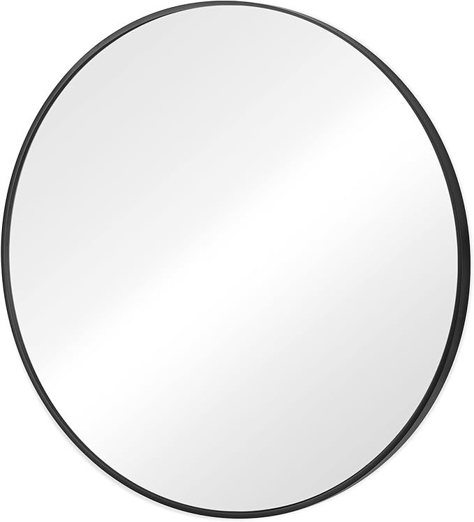 Navaris Round Mirror - 60 cm - Large Circle Wall Mirror - Image 7