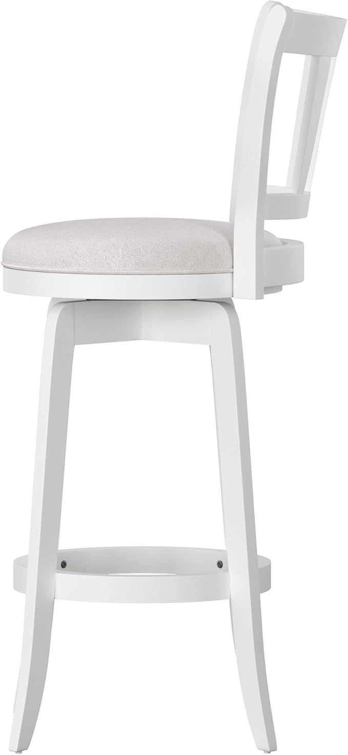 HILLSDALE Presque ISLE Wood BAR Height Swivel Stool White - Image 14