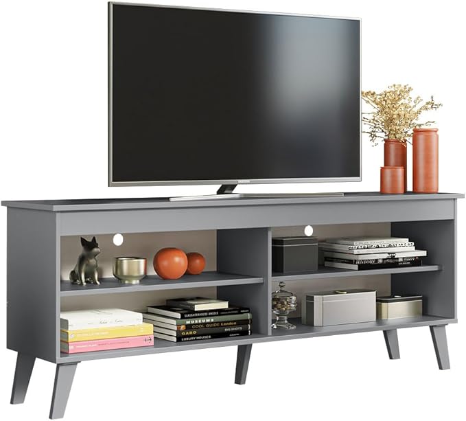 Madesa TV Stand Unit with 4 Shelves and Cable Management by Madesa