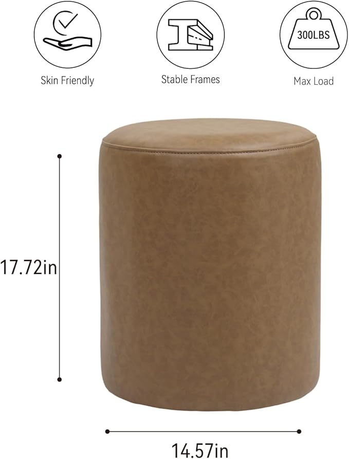 Get Set Style Modern Round Ottoman - Image 3