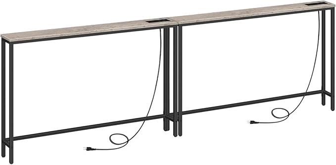 HOOBRO 2 Pack 47.2" Narrow Console Table by HOOBRO