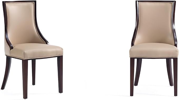 Manhattan Comfort Grand Avenue Faux Leather Dining Chairs, Parsons Accent by ManhattanComfort