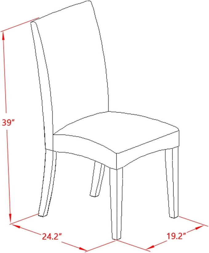 East West Furniture ANDR3-CAP-03 3 Piece Dining Room Table Set Contains a Round - Image 11