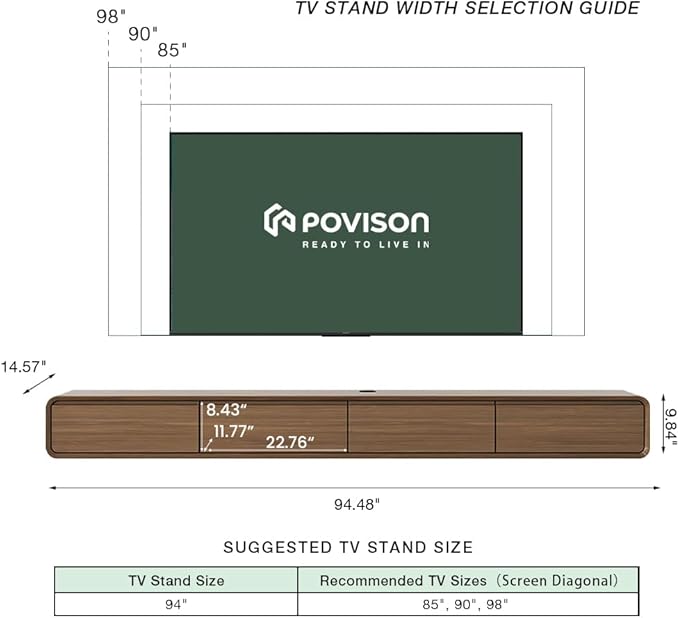 Fully-Assembled Minimalist Floating TV Stand, Modern Wall-Mounted Entertainment - Image 2