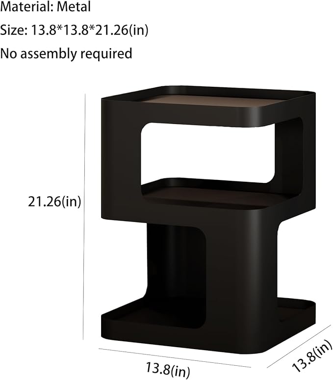 Side Table, Modern end Table, Unique nightstand, Bedside Table, Accent Side - Image 2