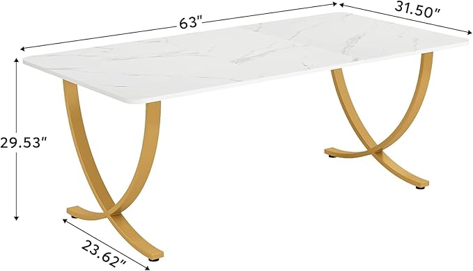 Tribesigns Executive Desk, 63” W x 31.5” D Large Office Desk, Modern Computer - Image 2