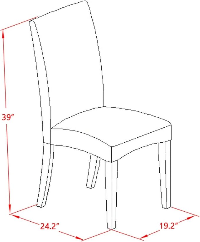 East West Furniture HEDR5-CAP-03 5 Piece Dining Room Furniture Set Includes a - Image 13