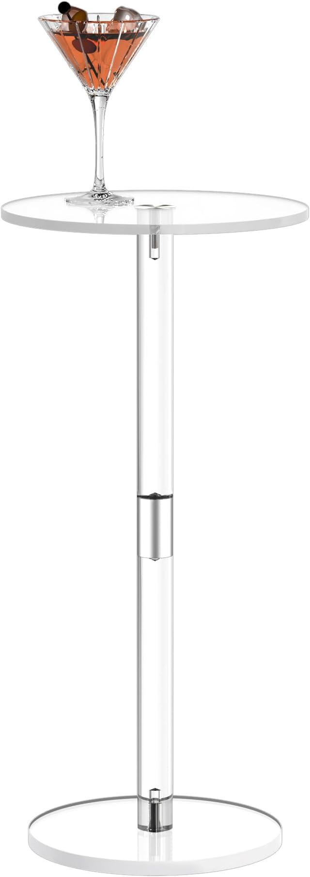HMYHUM Acrylic Drink Table for Small Spaces, Drink Side/End Table for Living by HMYHUM