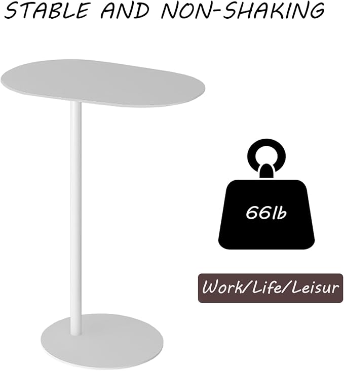 C-Shaped Side Table, Iron End Table - Image 5