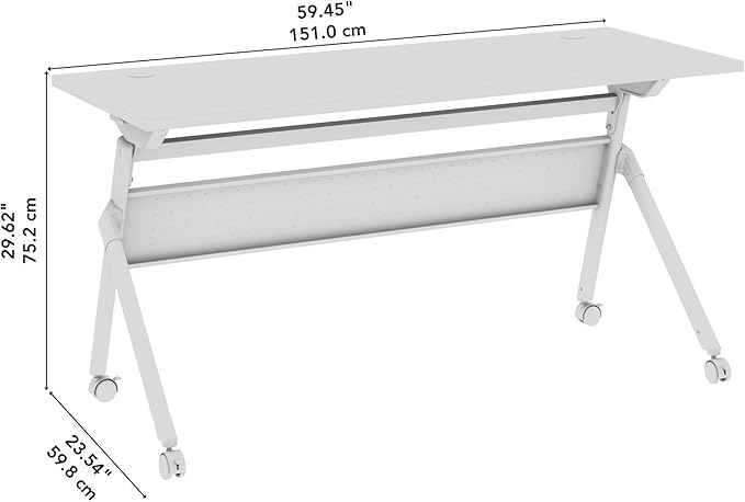 Bush Business Furniture Folding Training Table, 60 inch Desk - Image 2