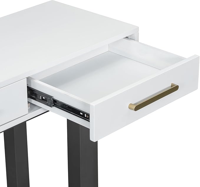 57” Console Sofa Table with 3 Storage Drawers, Modern Long Narrow Behind Couch - Image 5