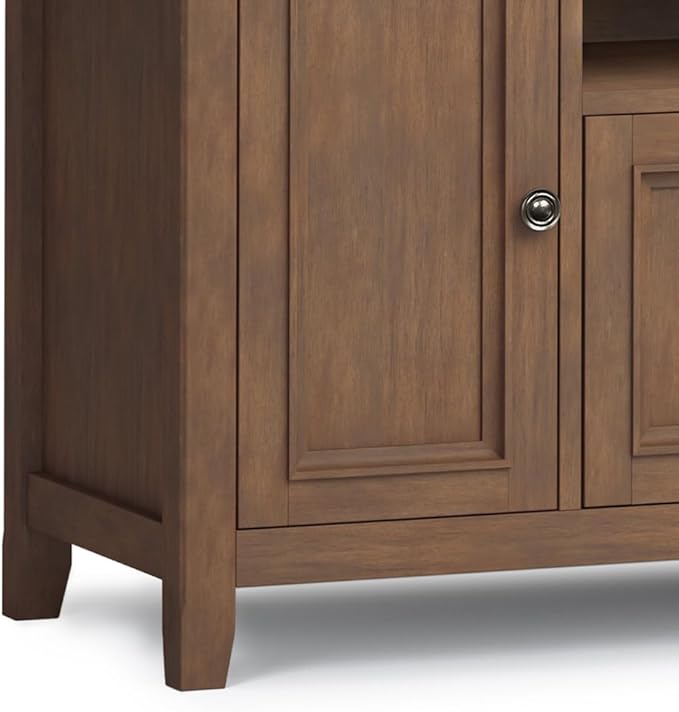 SIMPLIHOME Amherst 72-inch Wide Solid Wood TV Stand in Rustic Natural Aged Brown - Image 9