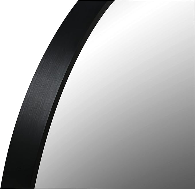 FrameWorks 20" Deluxe Contemporary Black Circular Aluminum Mirror - Image 8