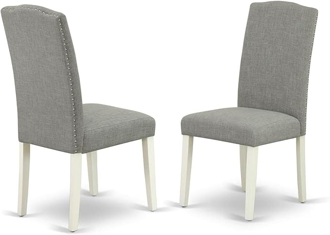 East West Furniture DLEN5-LWH-06 5 Piece Kitchen Table & Chairs Set Includes a - Image 3