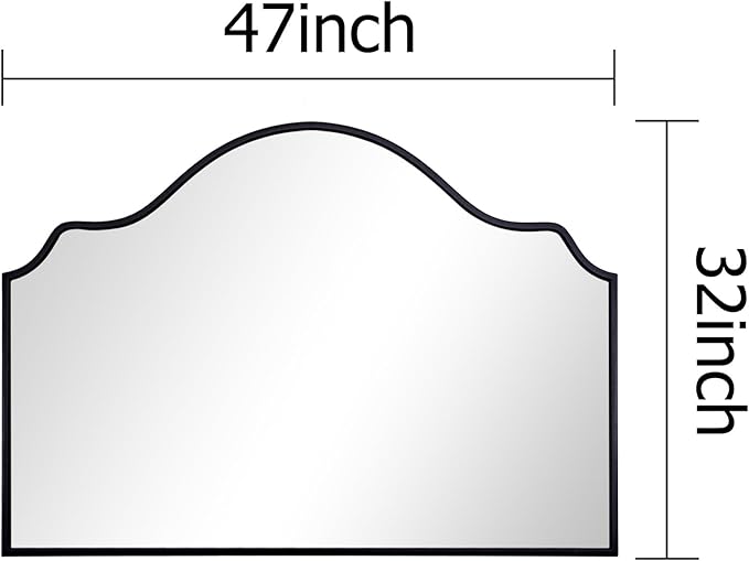Chende Large Black Mirror, Modern Decorative Wall Mirror - Image 6