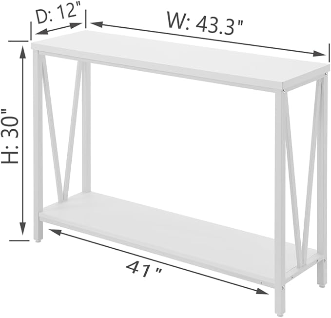 EXCEFUR Rustic Sofa Table, Industrial Console Table - Image 2