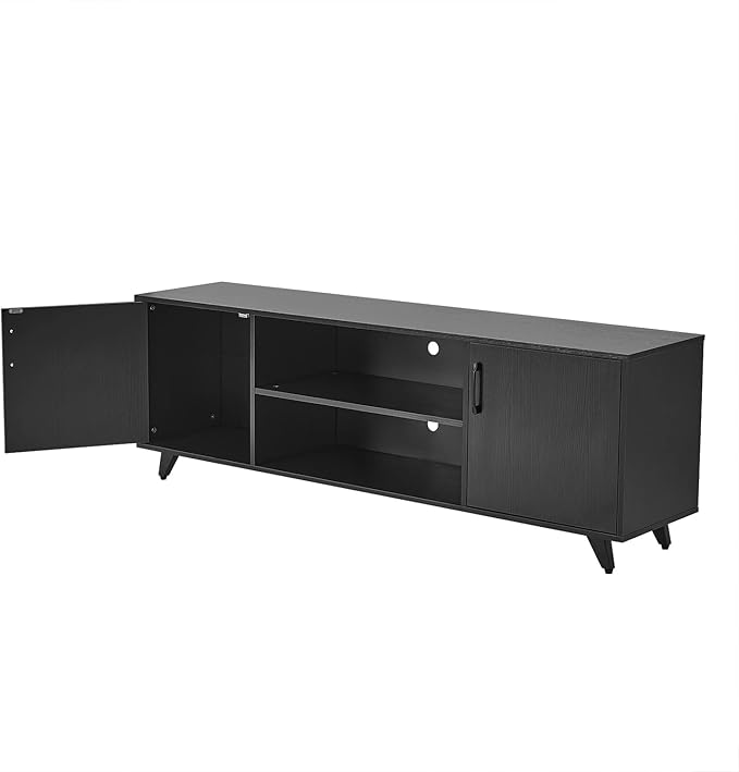 Panana TV Stand for TV up to 50 Inches, 2 Doors Entertainment Center - Image 5