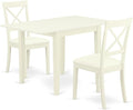 East West Furniture NDBO3-LWH-LC 3 Piece Dining Room Table Set Contains a by EastWestFurniture