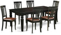 East West Furniture LGAV7-BLK-LC 7 Piece Kitchen Table & Chairs Set Consist of by EastWestFurniture