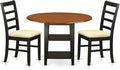 East West Furniture SUPF3-BCH-C 3 Piece Dining Room Table Set Contains a Round by EastWestFurniture