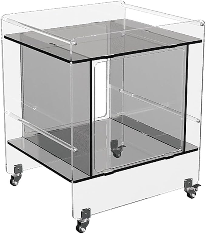 Transparent Acrylic Mobile Side Table by zoneshare