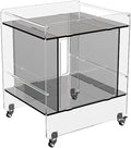 Transparent Acrylic Mobile Side Table by zoneshare