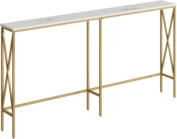 Masupu 63" Console Table, Modern Narrow Long Sofa Table Behind Couch, Skinny by Masupu