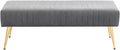 Furniliving 44 Inch Bedroom Benches, Upholstered Tufted Striped Fabric Ottoman by FurnilivingFurnitureforHome