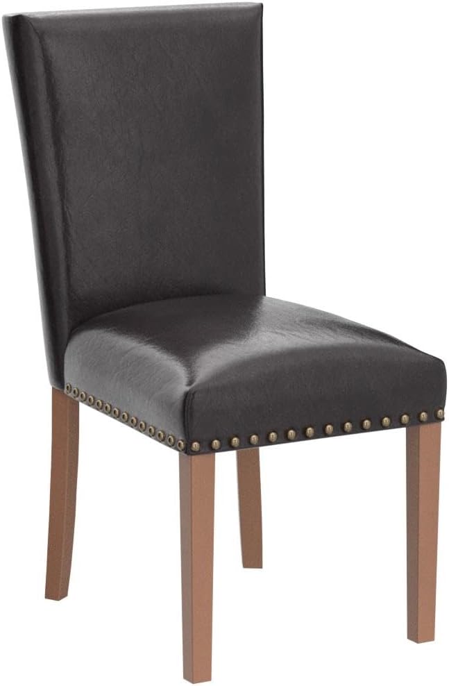 COLAMY Upholstered Parsons Dining Chairs Set of 2, PU Leather Dining Room - Image 5