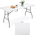 6 FT Folding Table for Indoor Outdoor, Portable Heavy Duty Folding Camping by Unknown
