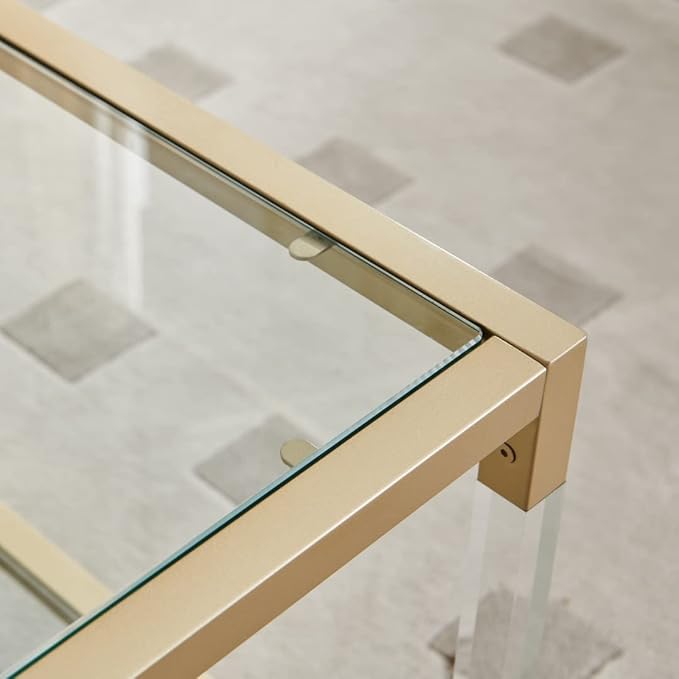 AGV LIGHTING 202205 BLEVIO Coffee Table, Modern Design Dual-Layer Coffee Table - Image 8