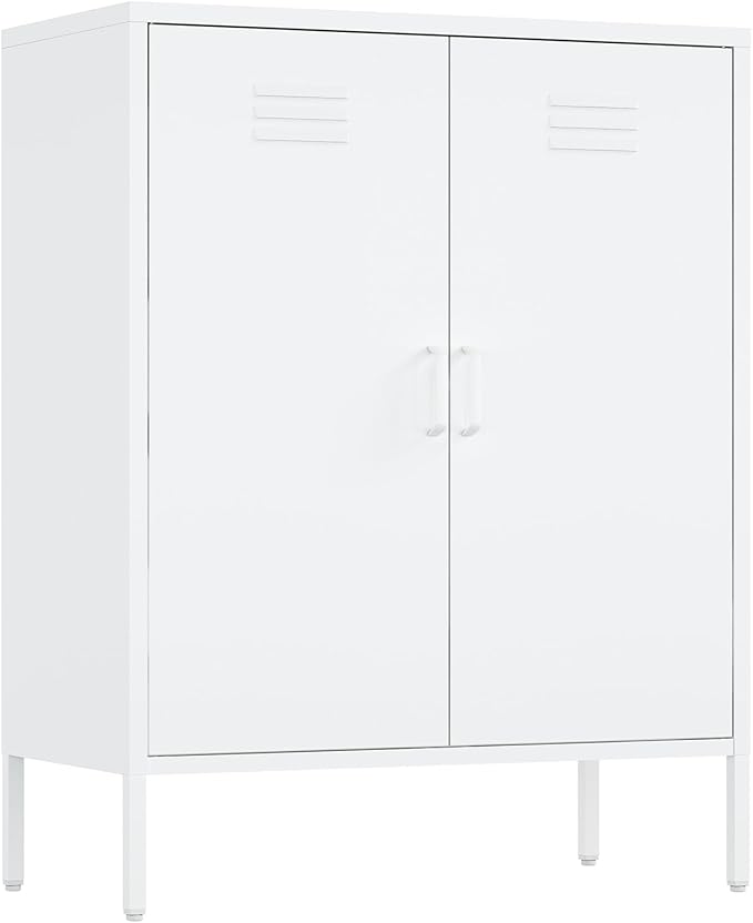 Manhattan Comfort Naomi Modern Metal Accent Cabinet, Minimalist Storage Cabinet - Image 7