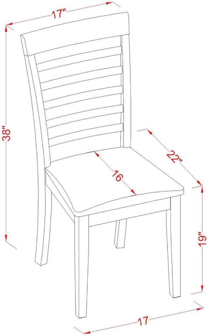 East West Furniture HLML3-MAH-C 3 Piece Dining Set Contains a Round Dining Room - Image 5