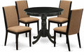 East West Furniture ANLA5-ABK-47 5 Piece Modern Dining Table Set Includes a by EastWestFurniture