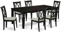East West Furniture LGCL7-BLK-C 7 Piece Kitchen Table & Chairs Set Consist of a by EastWestFurniture