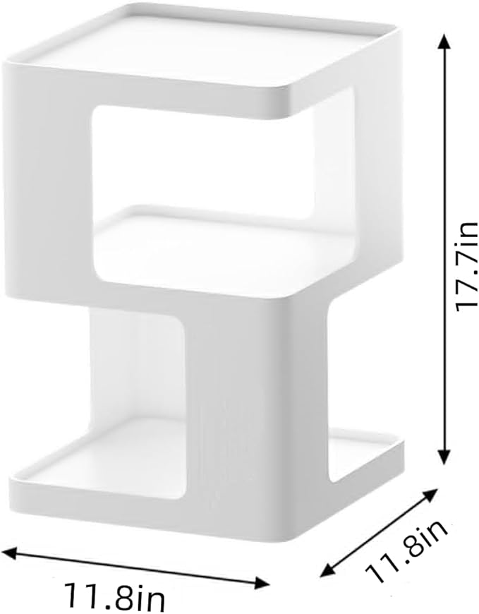 White Nightstands, Modern Side Table - Image 2