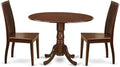 East West Furniture DLIP3-MAH-W 3 Piece Dining Room Furniture Set Contains a by EastWestFurniture
