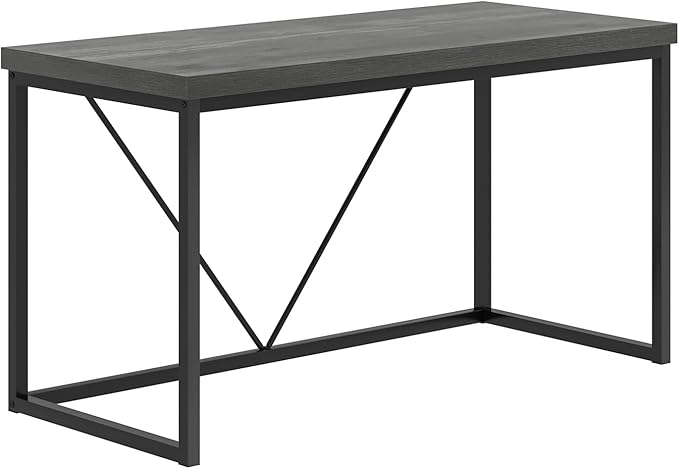 EXCEFUR Modern Computer Desk, Small Home Office Desk, Wood and Metal Writing - Image 9
